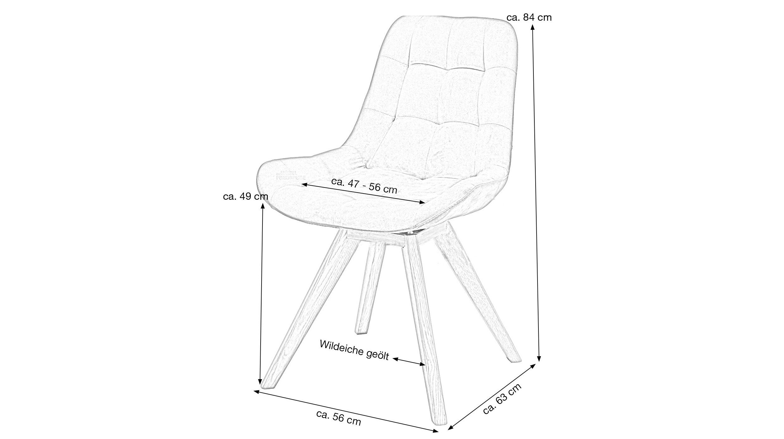 Massivart® Polsterstuhl Esszimmer / anthrazit / günstig online kaufen