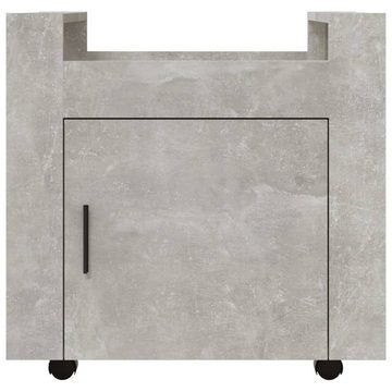 vidaXL Schreibtisch Rollcontainer Bürowagen Betongrau 60x45x60 cm Holzwerkstoff