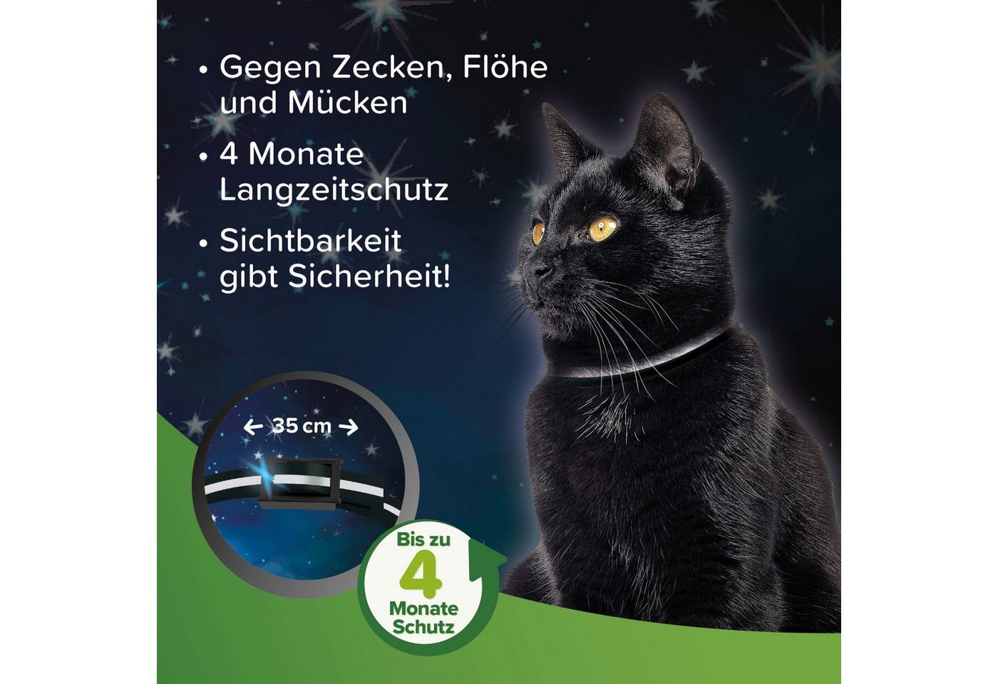 Thumbnail - beaphar Zeckenhalsband Zecken- und Flohschutz Halsband reflektierend für Katzen - 35 cm