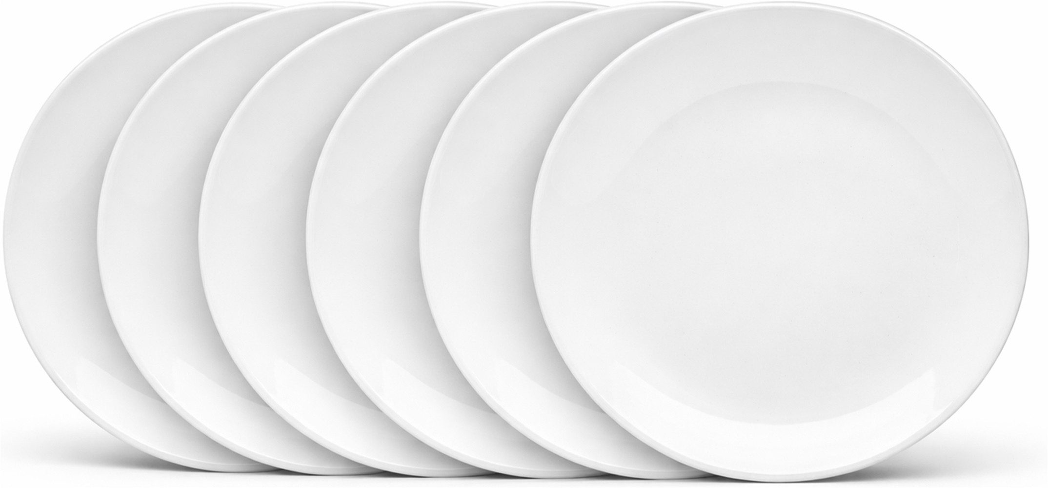 van Well Dessertteller Malmö, Teller 20 cm, 6 Stück, (6 St), Teller Set, Steingut, spülmaschinen-/mikrowellengeeignet