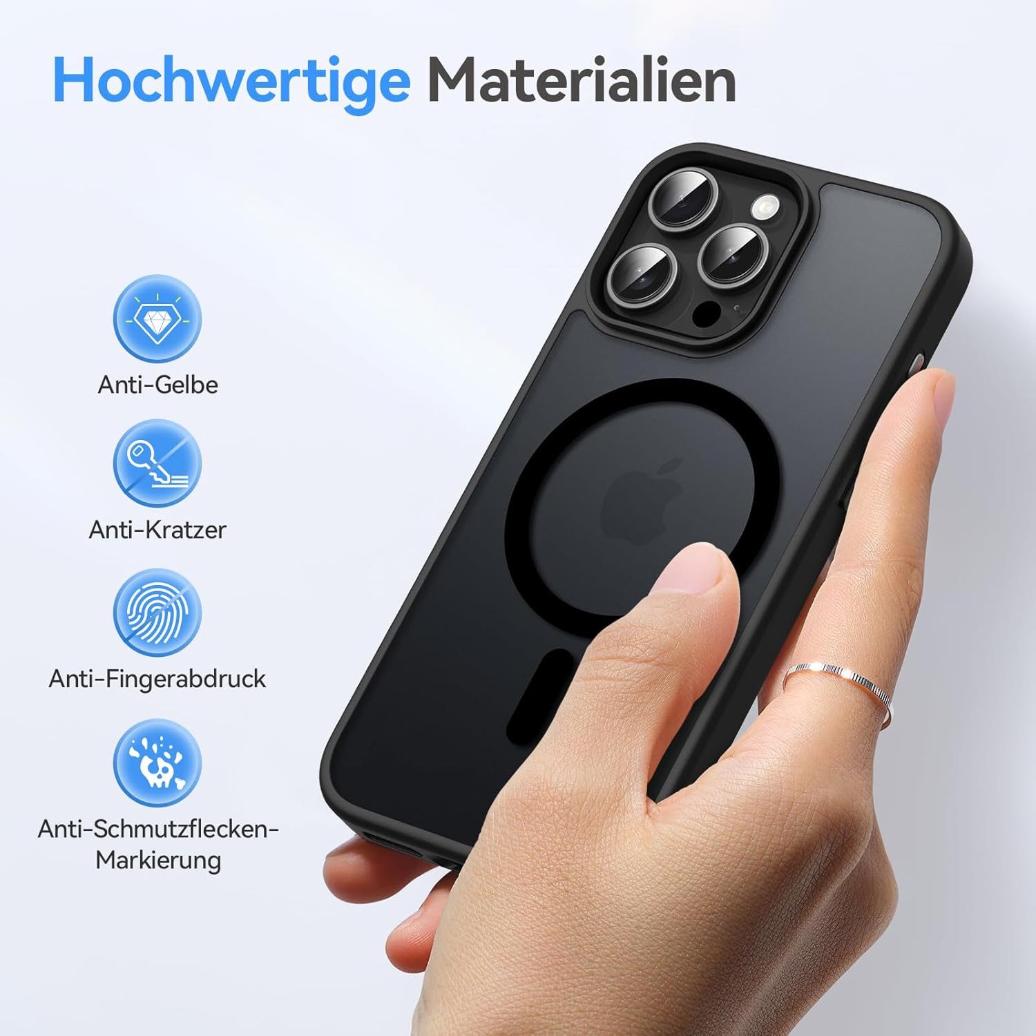 Widmann-Shop Smartphone-Hülle Handyhülle MagSafe für Apple iPhone 17 16 15 14 13 Pro Max Cover Case, Hoher Schutz, viele Farben wählbar