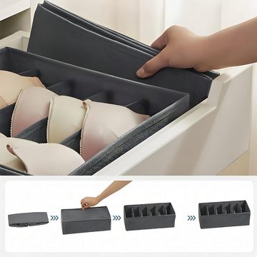 MUKEAO Aufbewahrungsdose Schubladen-Organizer (8er-Pack), 4 verschiedene Größen, faltbar (8 St., Platzsparend), Vliessto