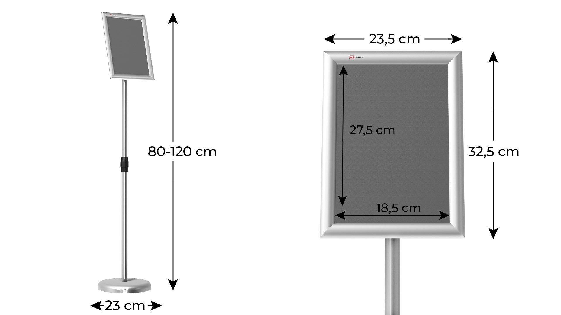 ALLboards Einzelrahmen ALLboards Doppelseitige Werbetafel Kundenstopper günstig online kaufen