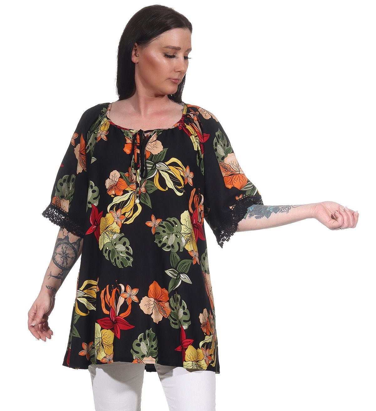 Aurela Damenmode Oversize-Shirt Tunika Damen Sommer günstig online kaufen