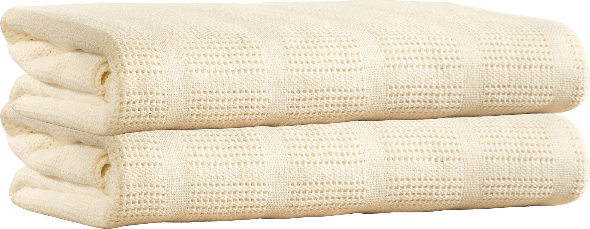 Wohndecke Sommerdecke "Trient" 2er-Pack, Erwin Müller, Baumwolle Uni