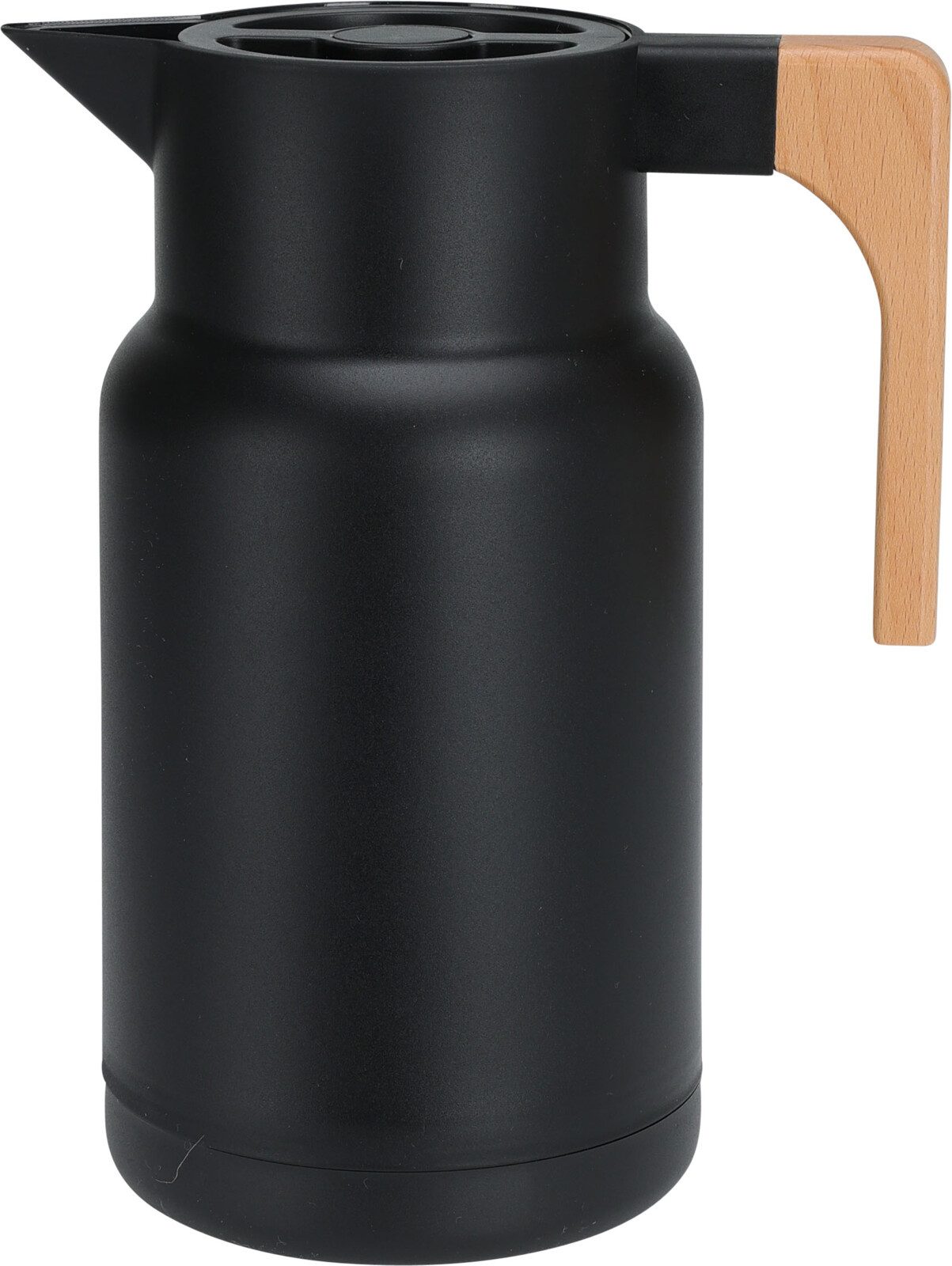 Koopman Kaffeekanne Isolierkanne 1 L Thermoskanne Kunststoff 2 Farben, 1 l, (Stück, 1-St., Packung), 1L, 3 Farben zur Auswahl, Bambusgriff