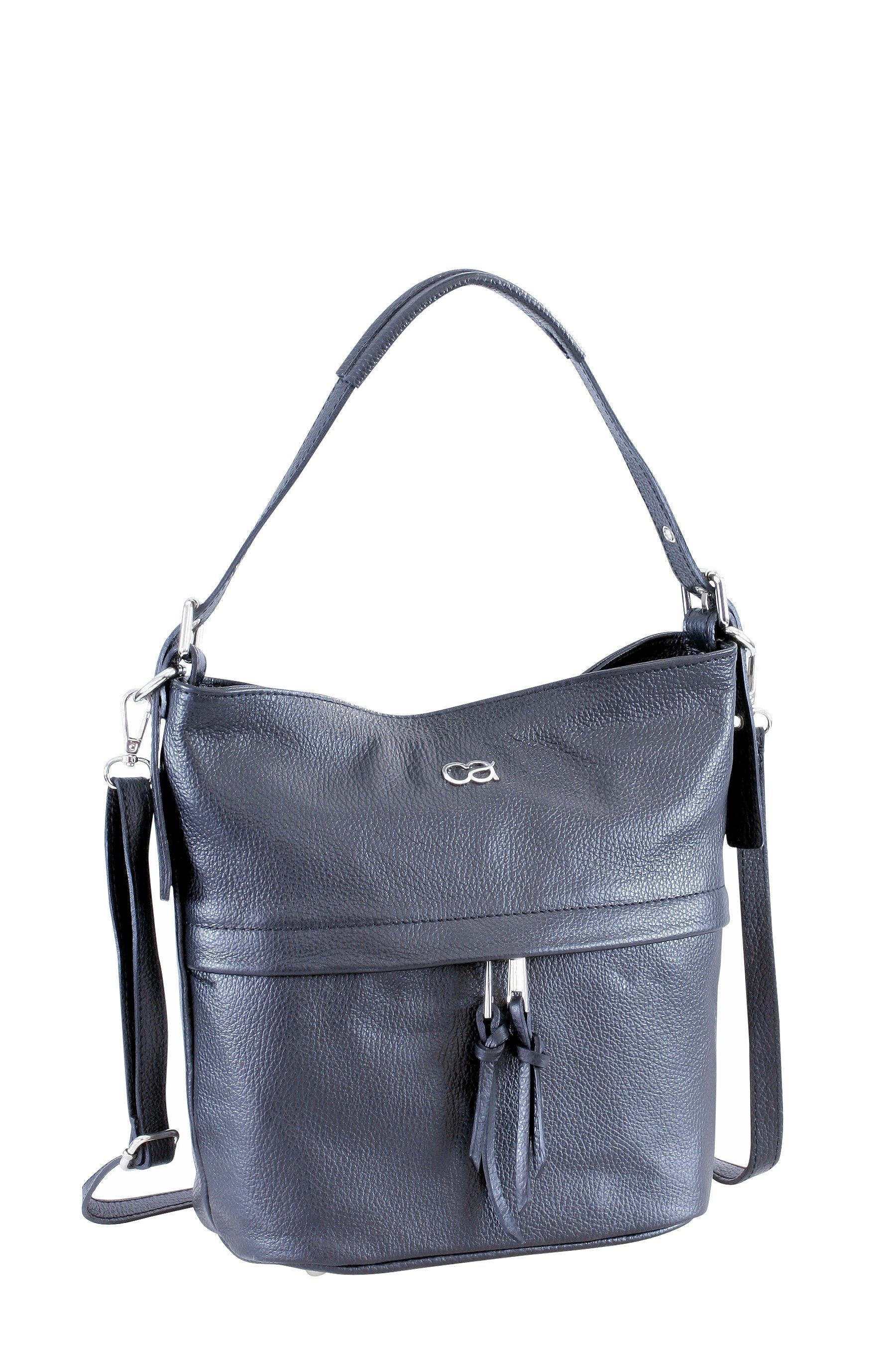 COLLEZIONE ALESSANDRO Schultertasche aus softem schwarz Kopen, Leder