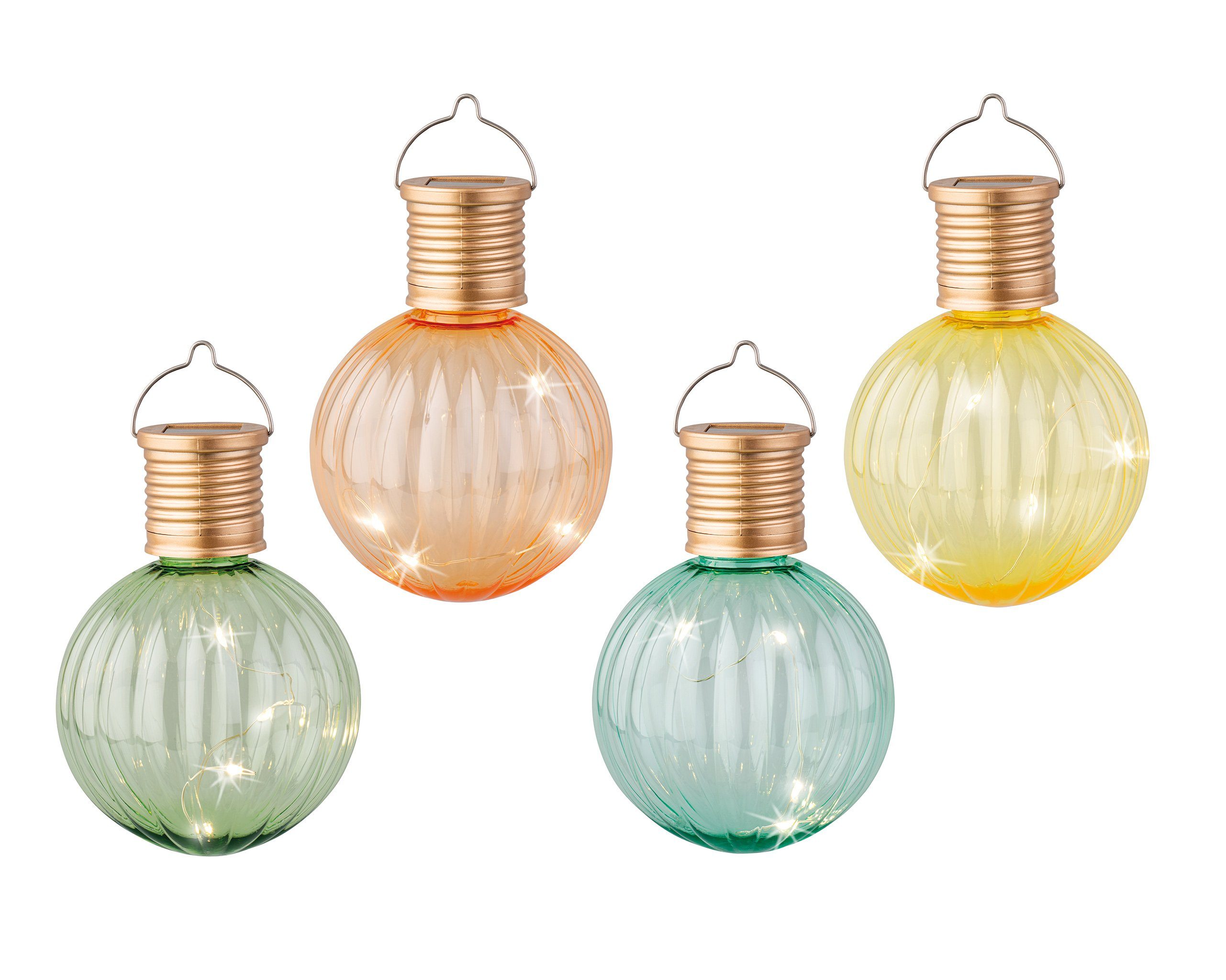 Lumineo LED Solarleuchte, warmweiß, Solar Gartenleuchte LED Kugel Glühbirne günstig online kaufen