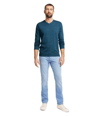 TOM TAILOR Strickpullover Feinstrick Pullover Langarm Basic Sweater V-Neck Jumper 4662 in Blau