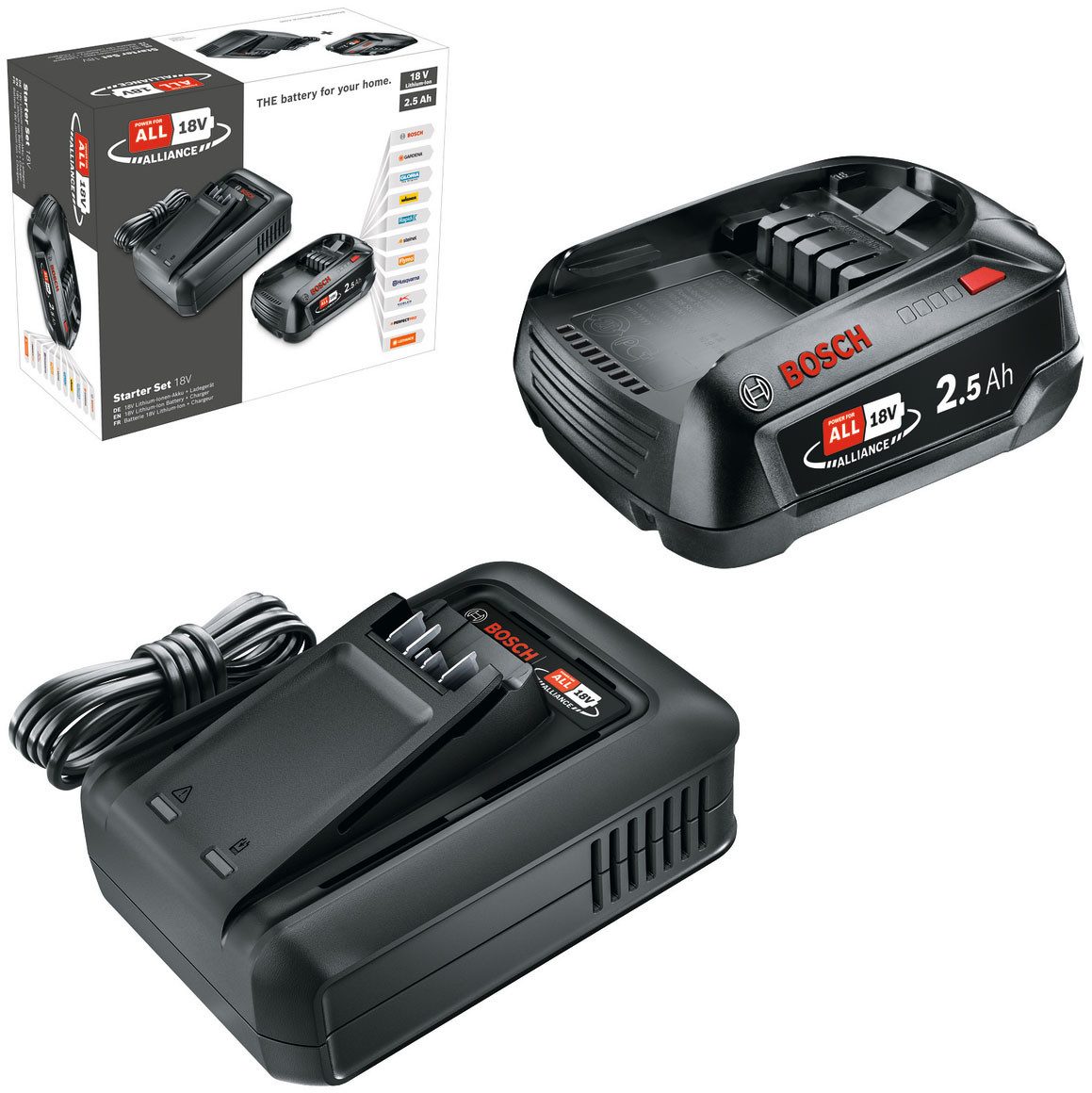 Bosch Home & Garden »PBA 18V 2.5Ah« Akku Starter-Set, inkl. Ladegerät