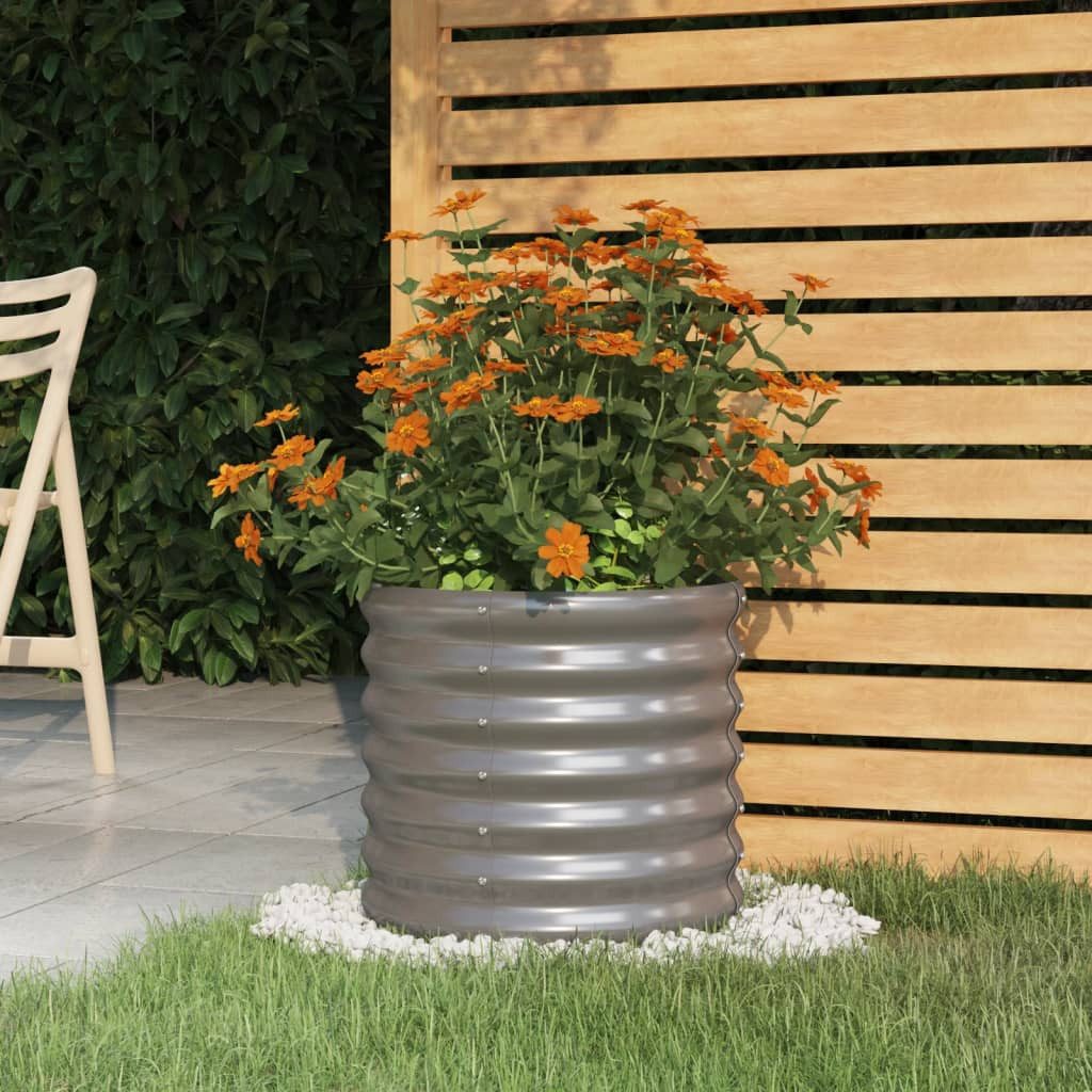 vidaXL Pflanzkübel, Pflanzkasten Pulverbeschichteter Stahl 40x40x36 günstig online kaufen