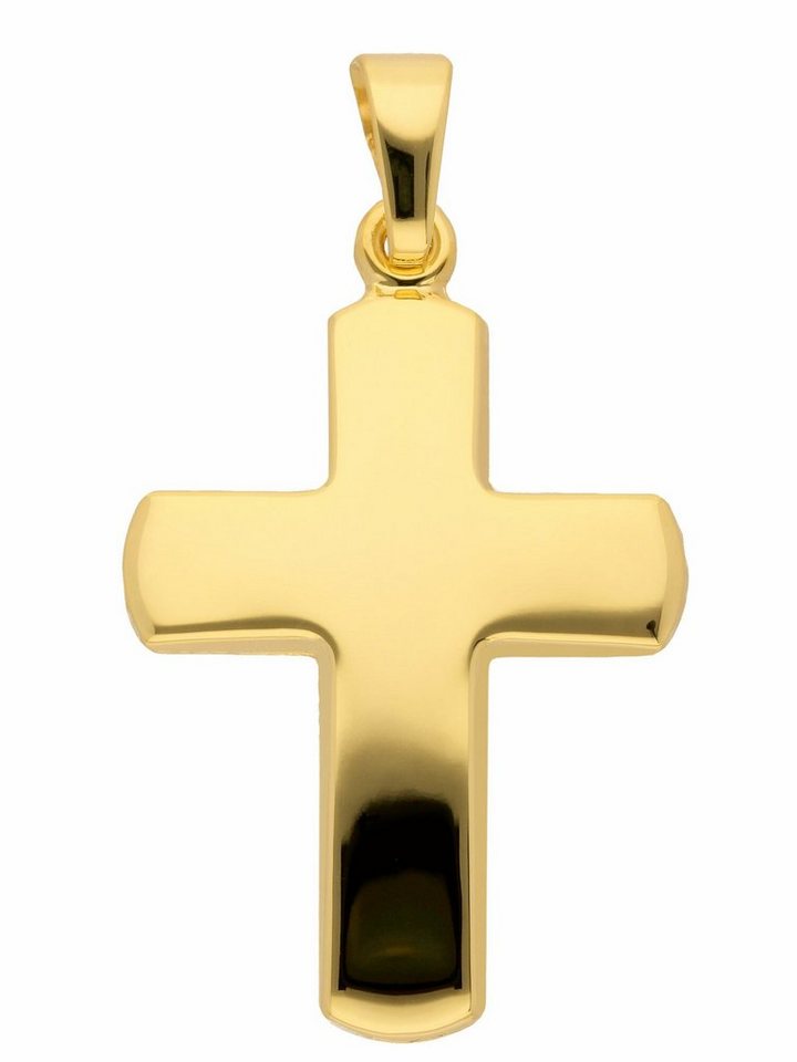 Adelia´s Kettenanhänger 333 Gold Kreuz Anhänger, Goldschmuck für Damen &  Herren