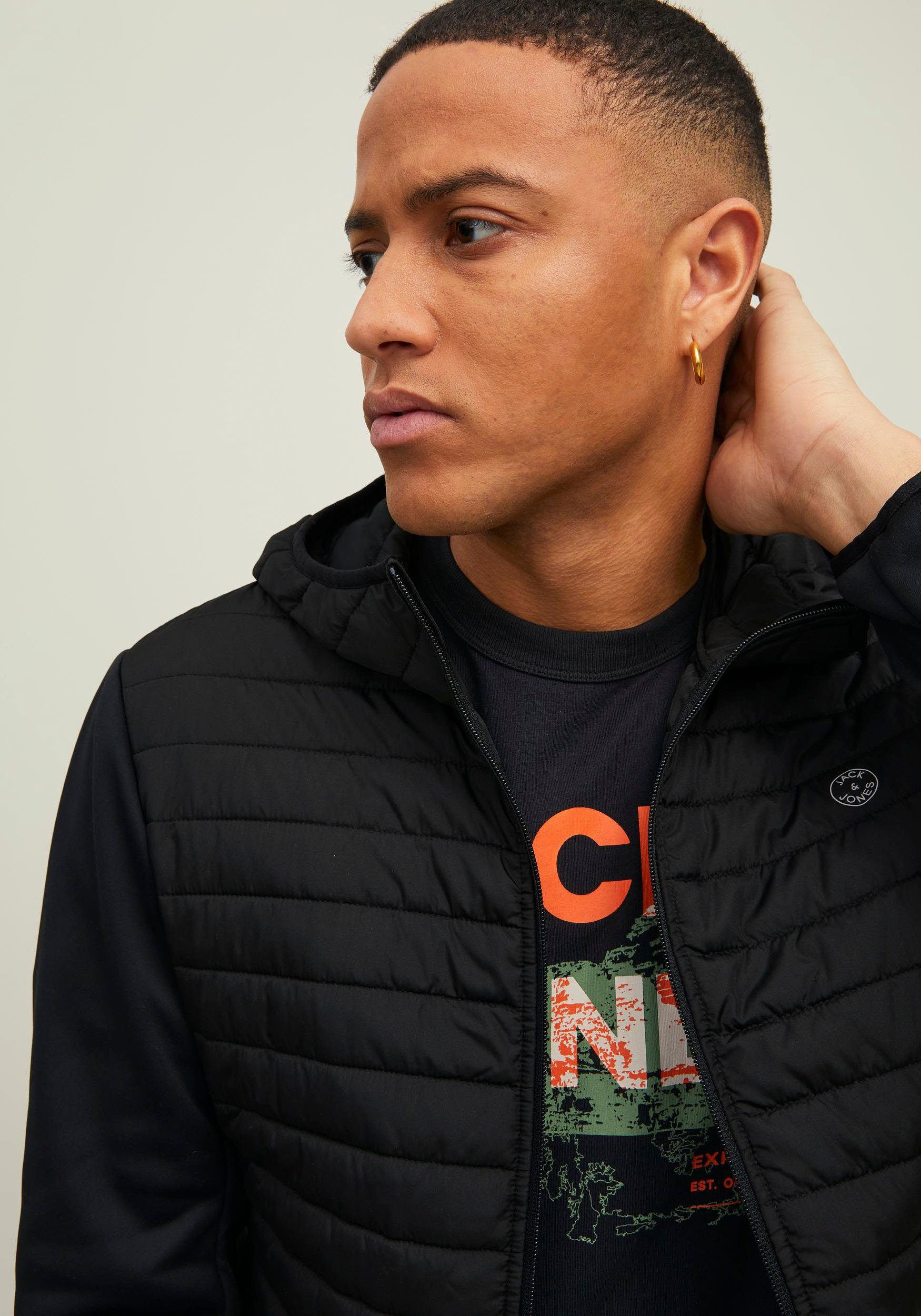Jack & Jones Steppjacke JJEMULTI mit Kapuze und Futter unifarben, modisch, regular fit, Polyester – Bild 3 von 5