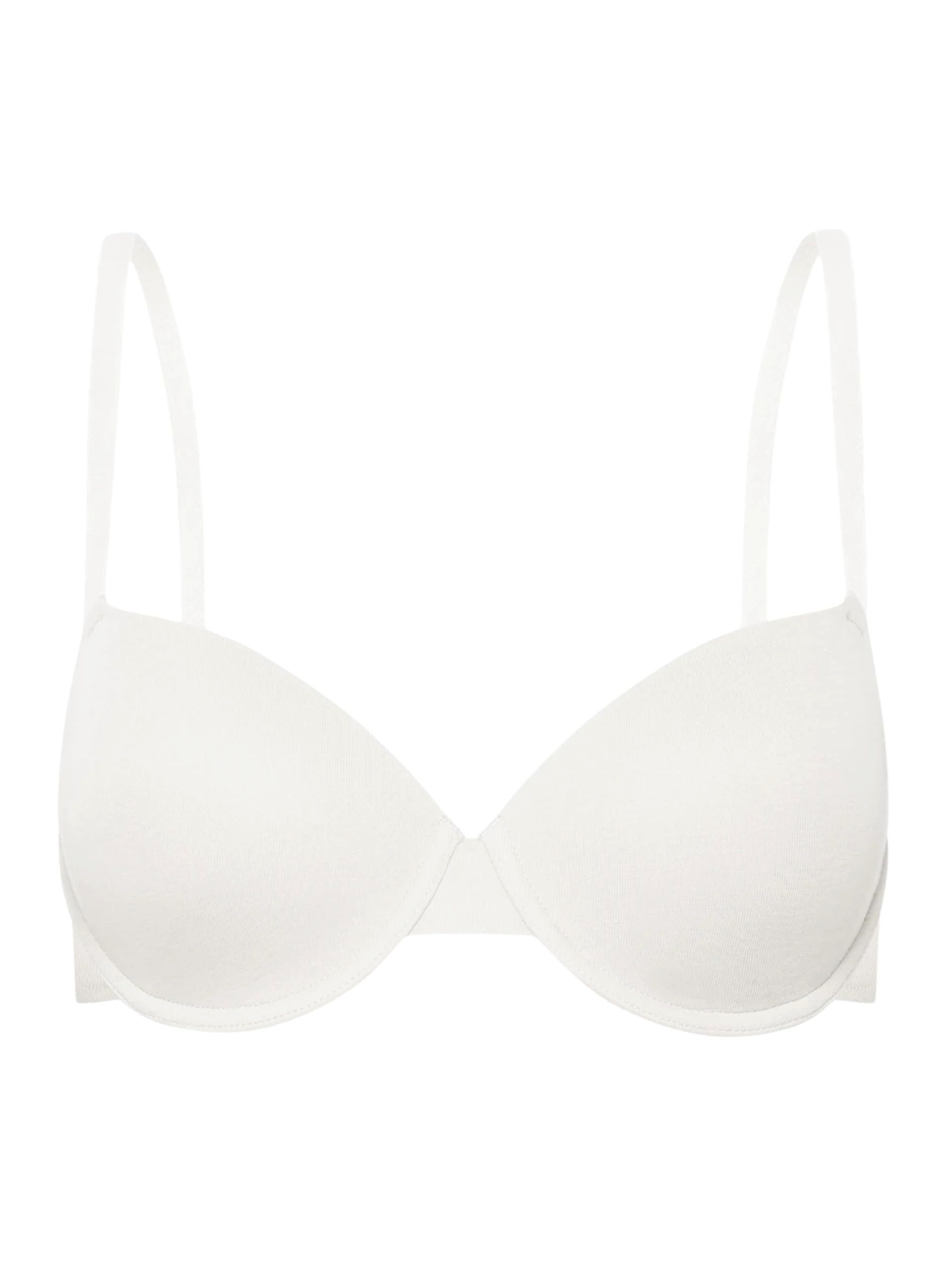 cfab Push-up-BH Baumwoll-T-Shirt Bügel-BH-Weiß-85B (1-tlg) günstig online kaufen