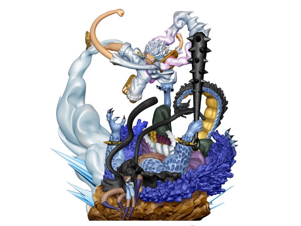 MegaHouse Erotik-Actionfigur One Piece Petitrama PVC Mini-Statue Logbox Re Birth Gear Fifth Special