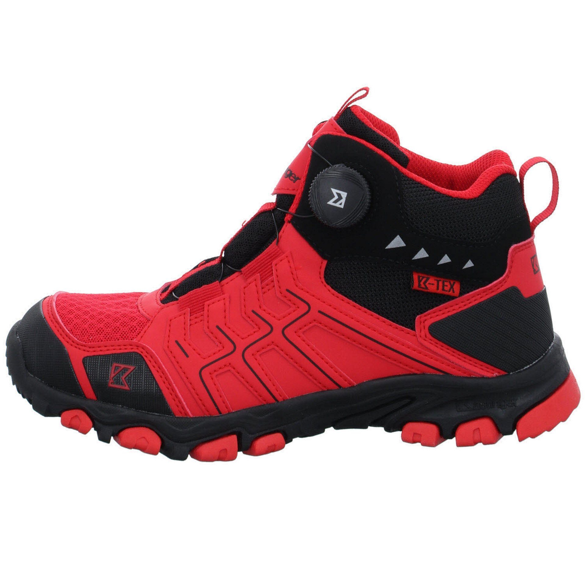 Jungen Kontio Synthetikkombination Outdoorschuh Kastinger Schnürhalbschuhe Outdoorschuh red/black