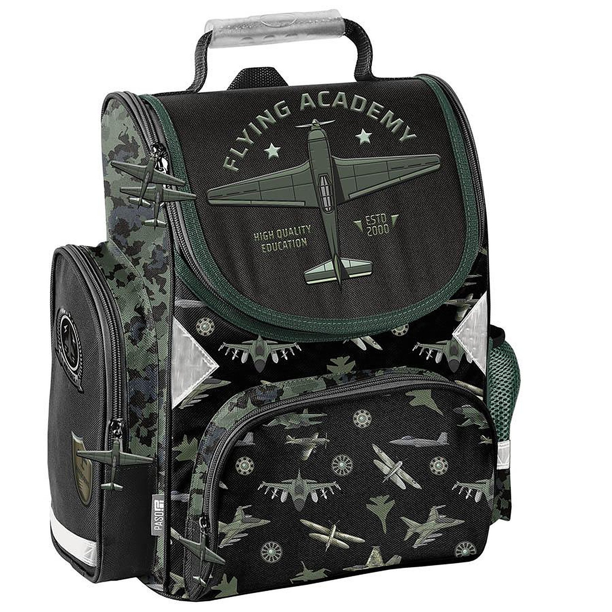 PASO Schulrucksack (Schulset, 10-tlg), Flugzeug, 10-tlg. Set