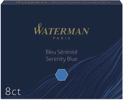Waterman Kugelschreiber WATERMAN Tintenpatrone Stand. Serenity Blue 8