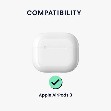 kwmobile Kopfhörer-Schutzhülle Hülle für Apple AirPods 3 Kopfhörer, Silikon Schutzhülle Case Cover - leuchtet im Dunkeln - Gelb