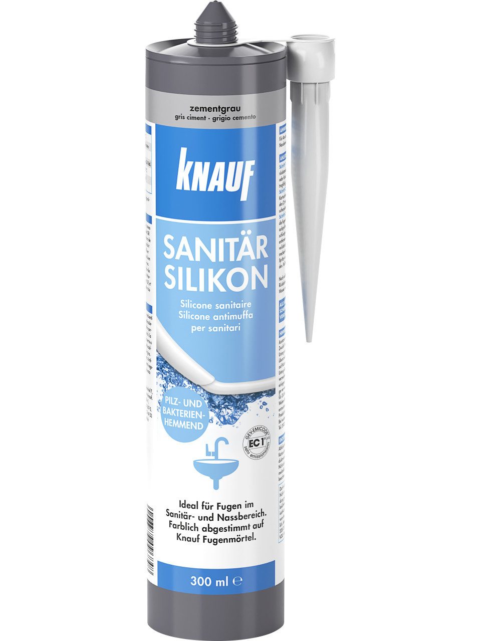 KNAUF Silikon Knauf Sanitär Silikon zementgrau 300 ml