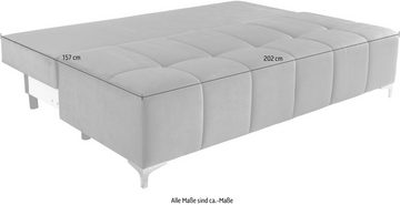 exxpo - sofa fashion 3-Sitzer, Schlafsofa mit Bettfunktion und Bettkasten, komfortabler Federkern