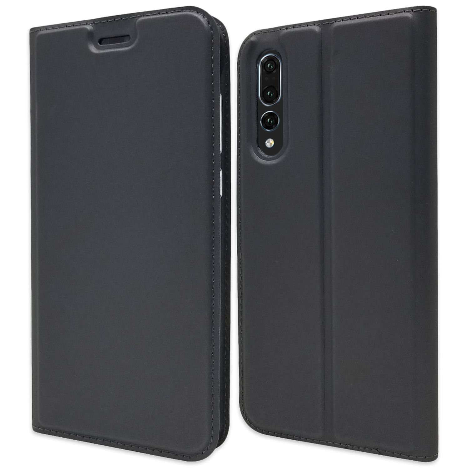 Nalia Smartphone-Hülle Huawei P20 Pro, Kunstleder Flip Case Hülle / Rundum Schutz Etui / Klapphülle / Wallet