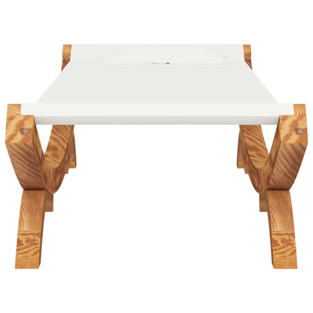 vidaXL Hängematte 100 x 1885 x 44 cm Hängematte 100x188,5x44 cm Bugholz Massiv Creme