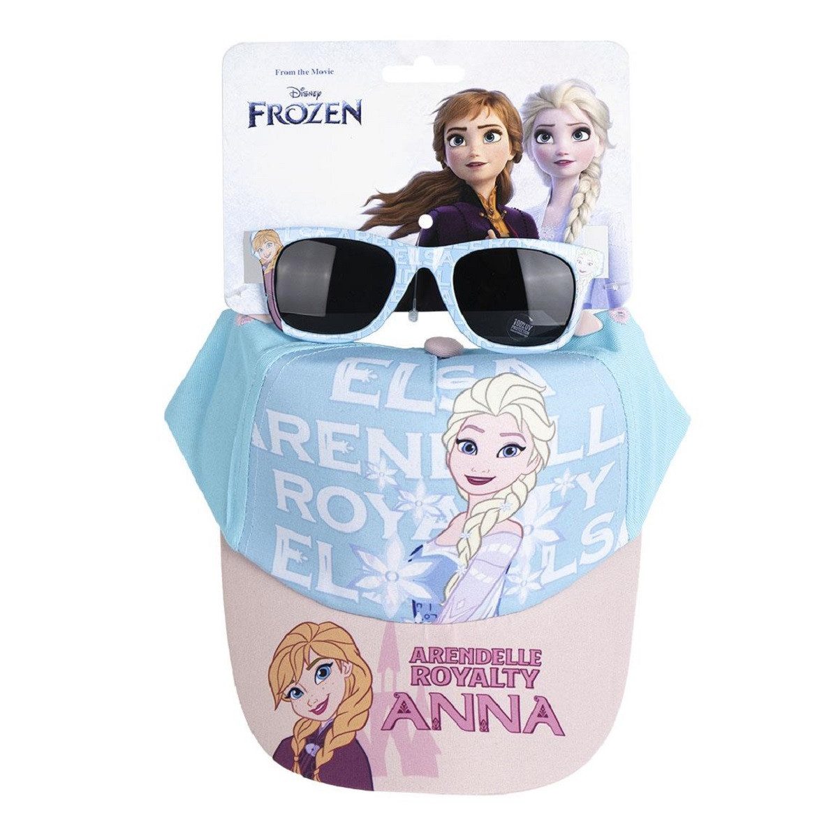 Cerda Baseball Cap Disney Frozen Kinder Cap mit Sonnenbrille Set Sommer Zubehör