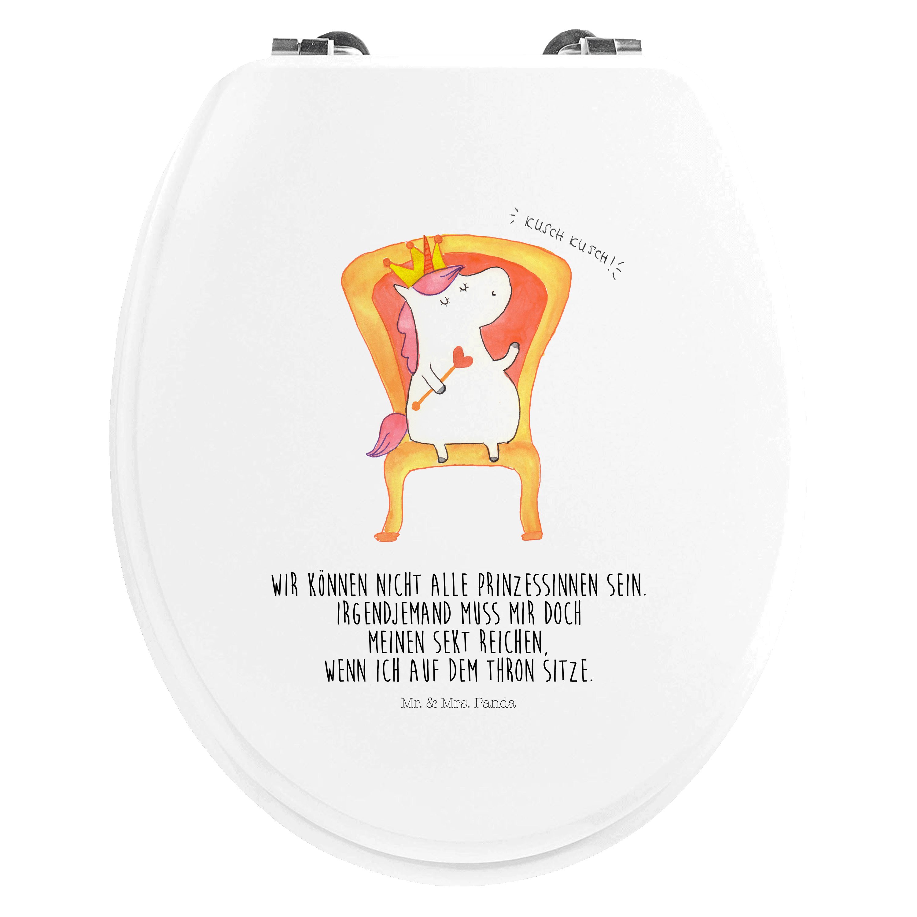 WC-Sitz Einhorn König - Weiß - Geschenk, Einhörner, Kaiser, Toilette, Klodeck