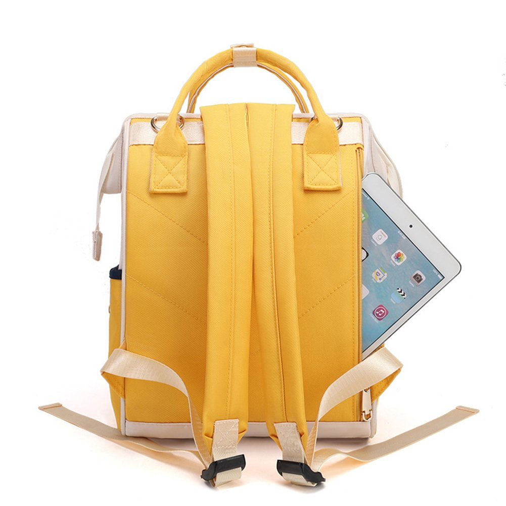 Tragbare Rucksack Große and Mutter Tasche Blusmart Einfache Kapazität Mama beige yellow Mode Wickeltasche