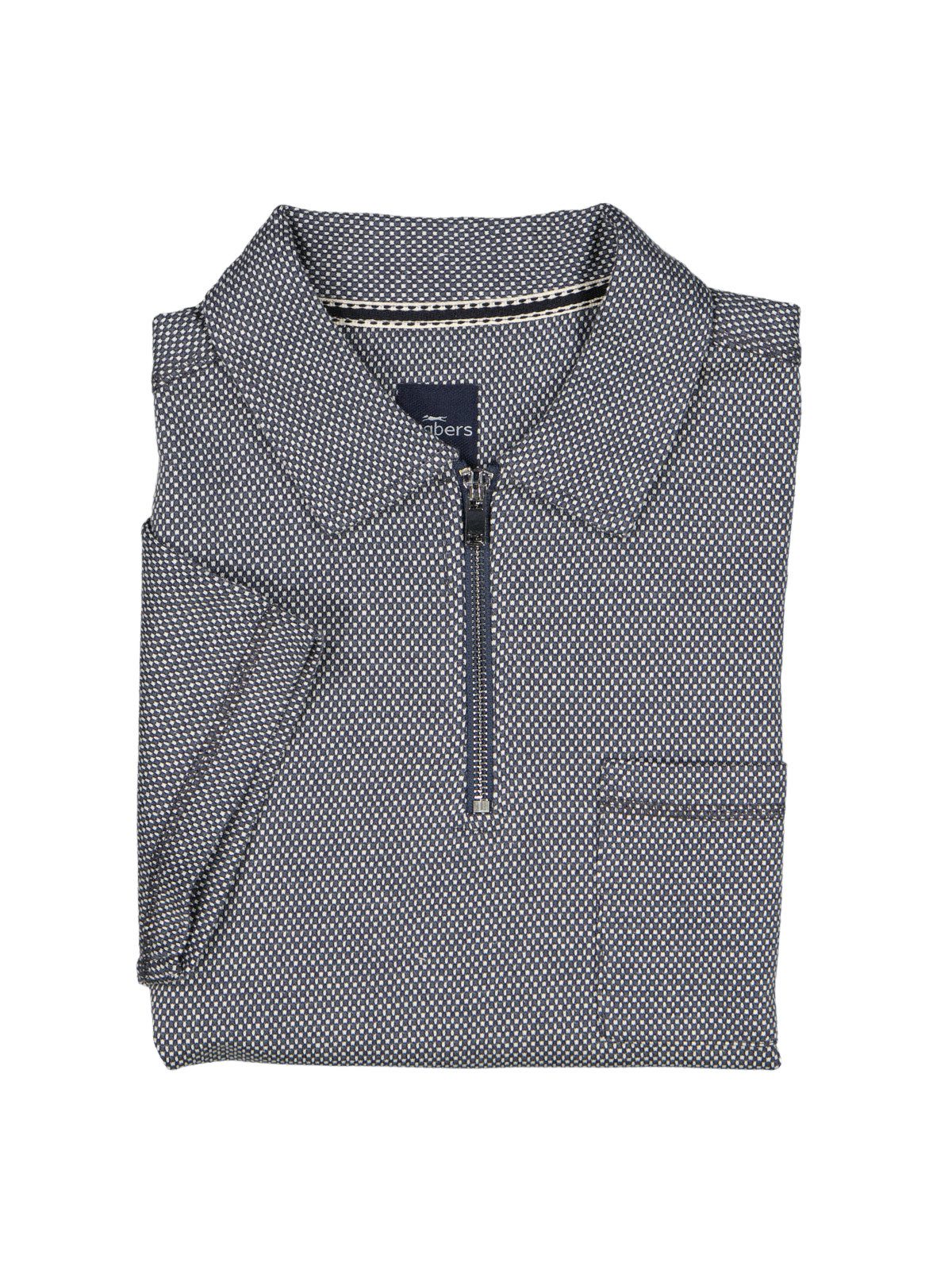 Engbers Poloshirt Herren Poloshirt mit Reißverschluss, Saphirblau