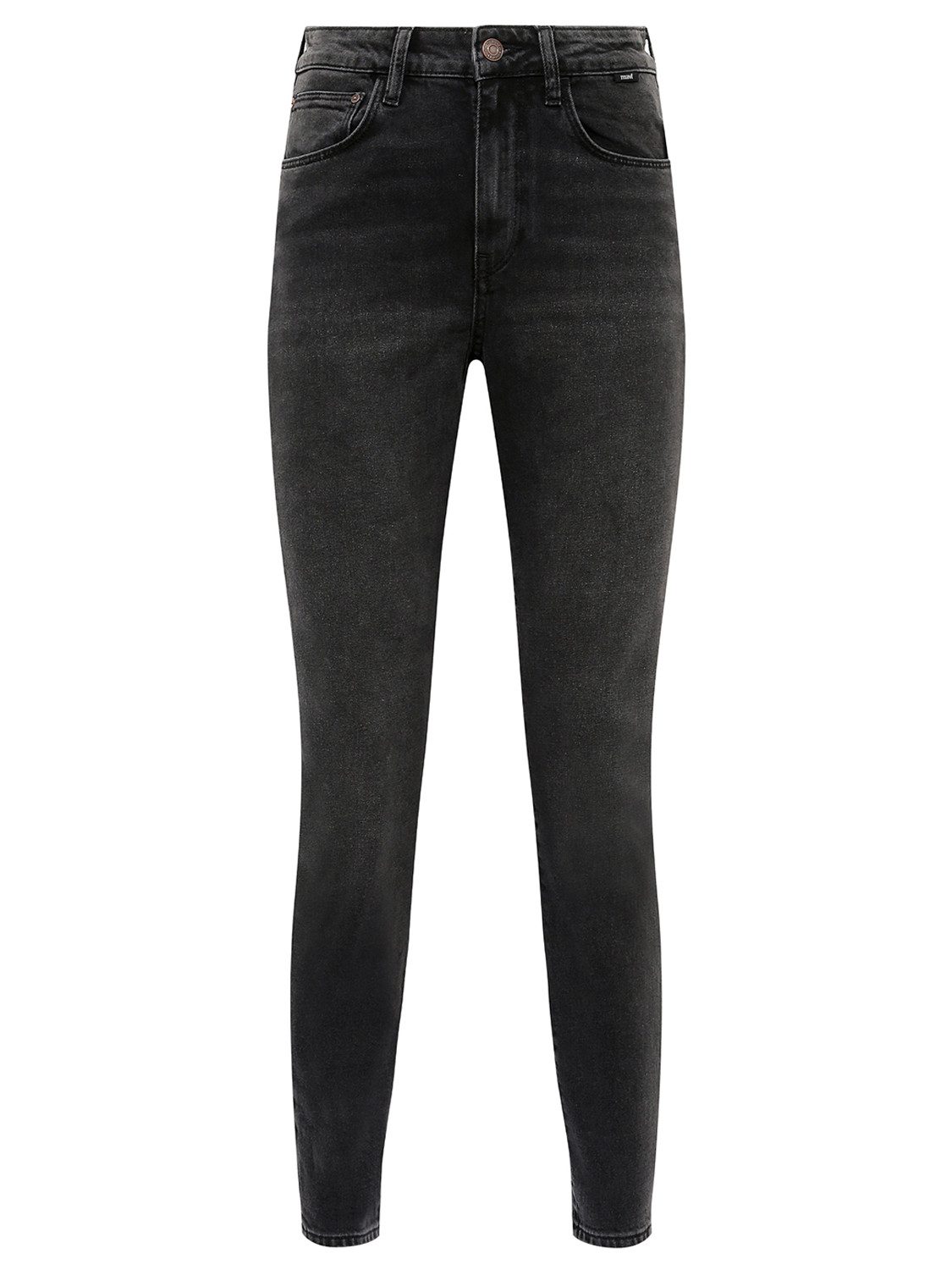 Mavi Boyfriend-Jeans Jeans Hoher Bund 5-Pocket Robust für Baumwolle unifarben elastisch Reißverschluss modisch-Style