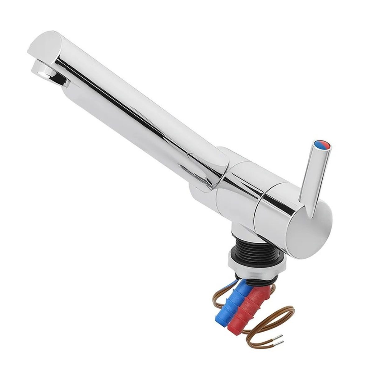 Moritz Elektrischer Wasserhahn Camping Wasserhahn 12V drehbar mit Microschalter Chrom