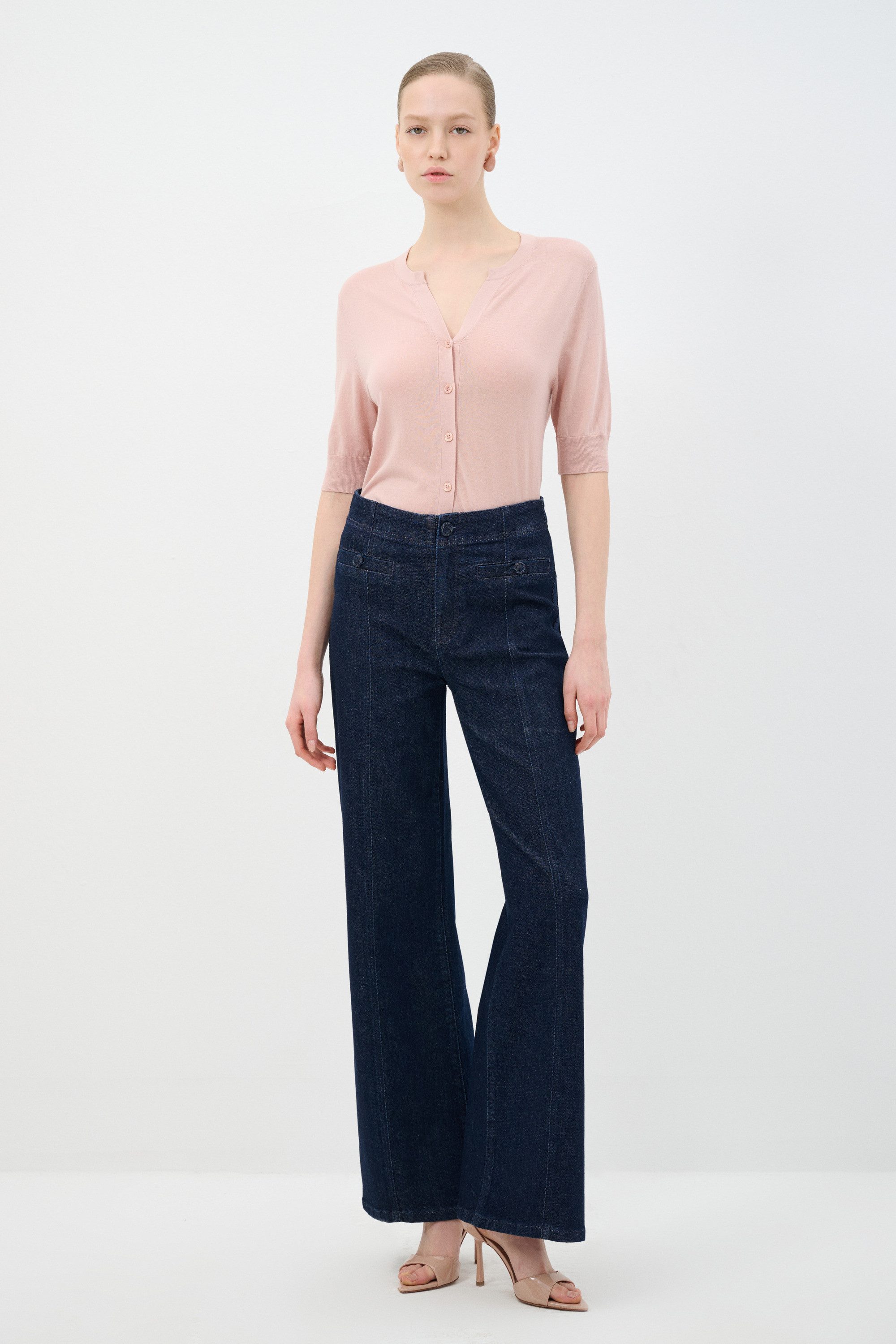 adL Bequeme Jeans Jeanshose mit weitem Bein