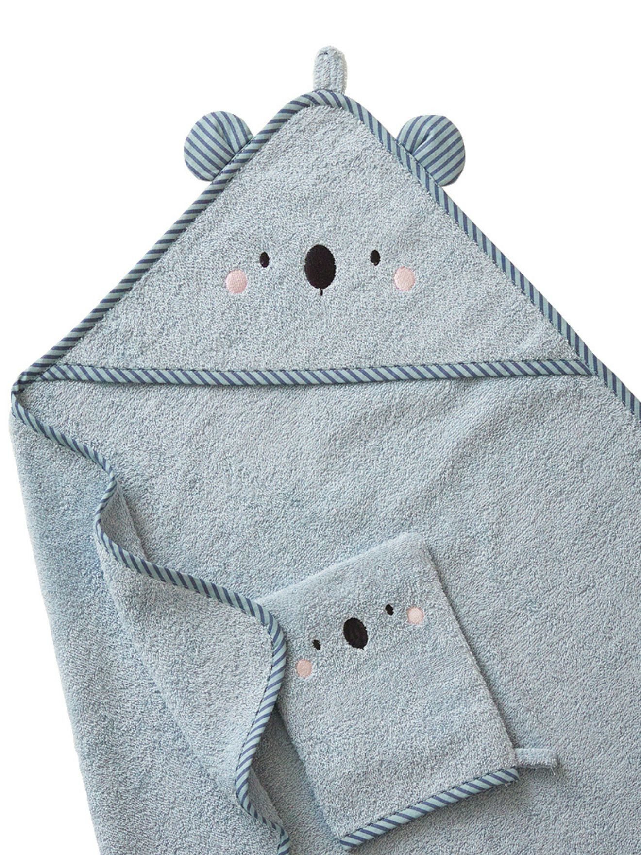 vertbaudet Kapuzenhandtuch Baby Kapuzen-Badetuch, Kapuzenhandtuch, Frottee (2-St)