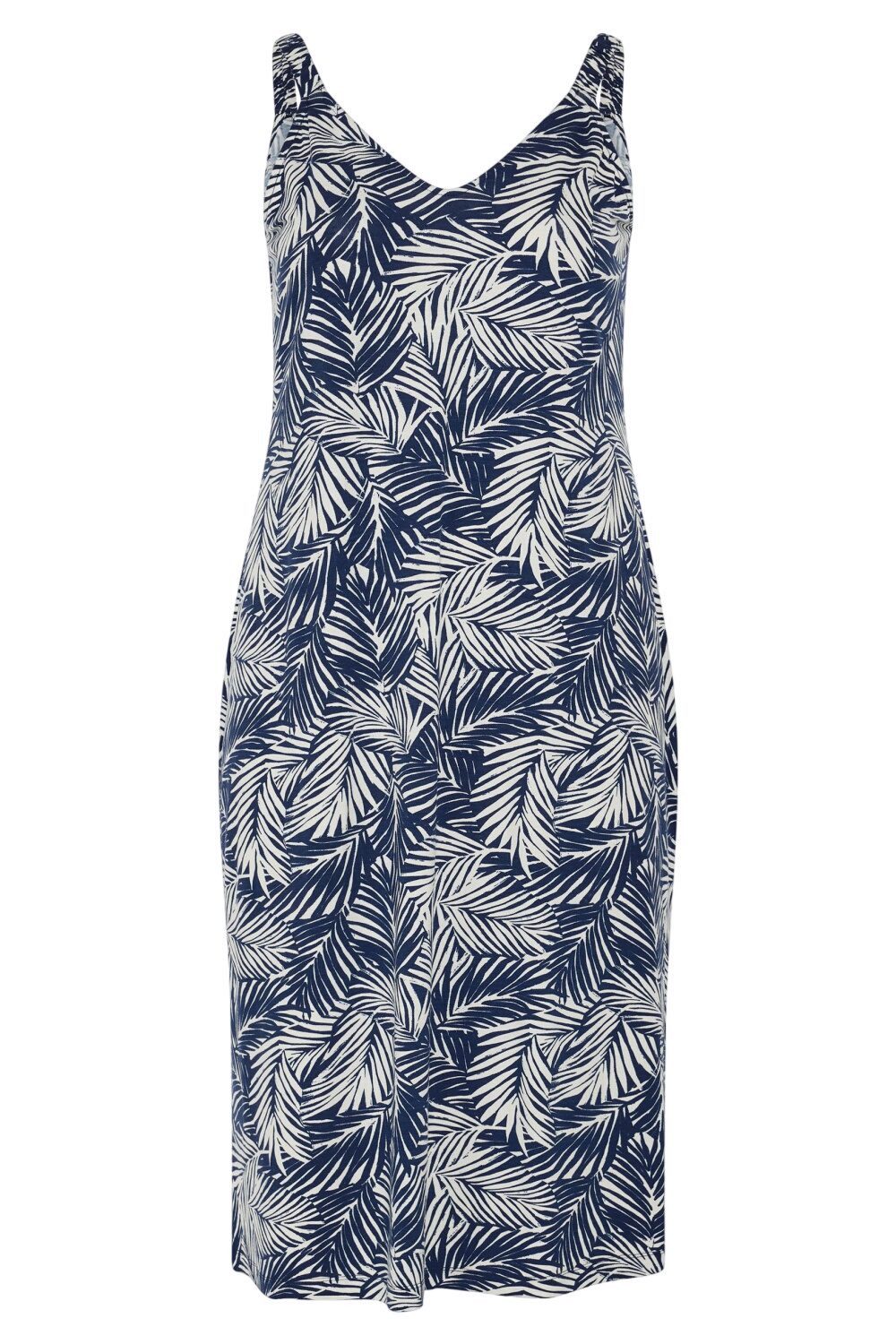 Shape of You Midikleid V-Ausschnitt Midi Kleid mit Druck und Träger