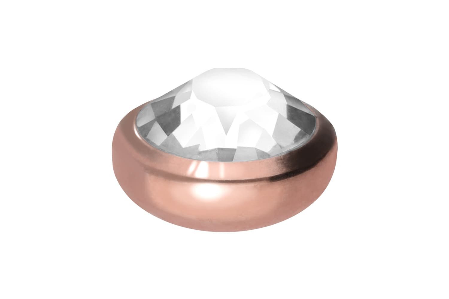 PIERCINGLINE Piercing-Set Chirurgenstahl Schraubdisc KRISTALL (Schraub-Aufsätze, 1-tlg)