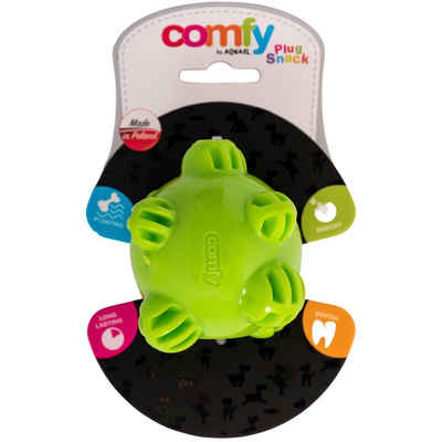 Comfy Spielknochen Hundespielzeug Snacky Ball 8,5cm Grün, (1-tlg) mit Leckereien gefüllt werden
