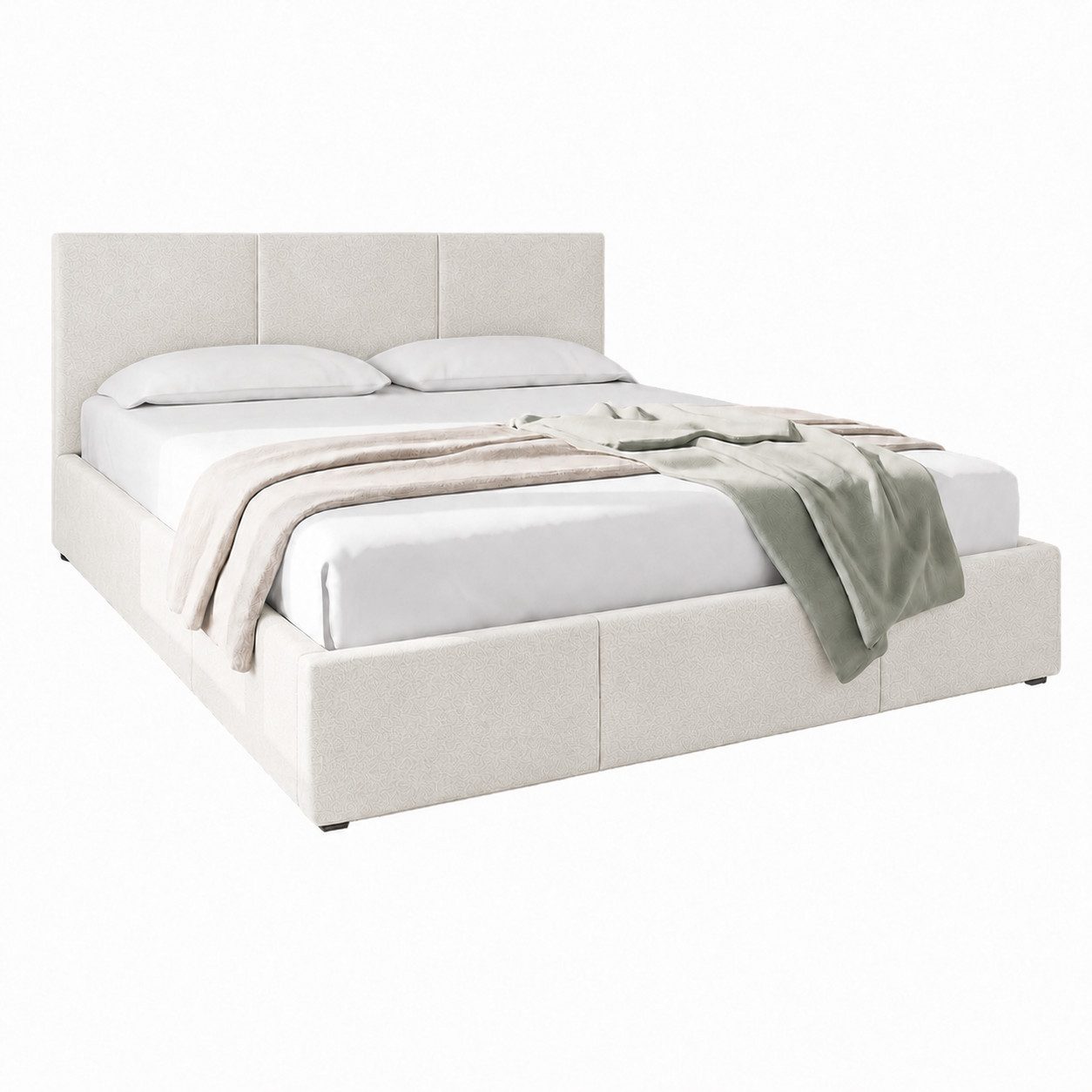 Home Collective Polsterbett Bett Doppelbett Bettgestell mit Lattenrost & Stauraum, mehrere Größen (Größen: 120x200 140x200 160x200 180x200, samtweicher Velourss – Bild 2 von 5