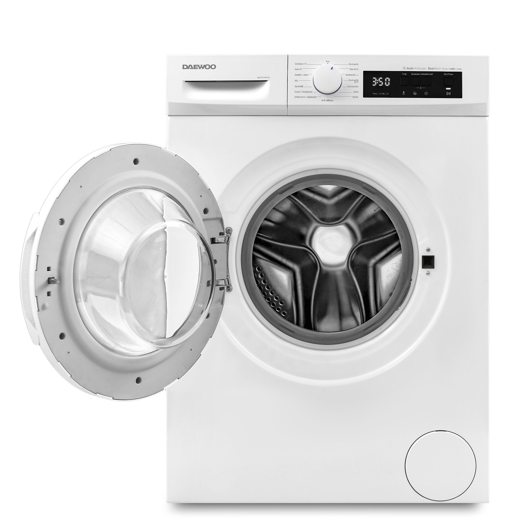Daewoo 1400 Waschmaschine Temperaturwahl 7,00 kg, U/min, Variable WM714T1WA0DE,