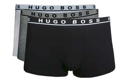 BOSS Boxershorts Cotton Stretch (Multi Pack, 3-St., 3er-Pack) Trunk Multi Pack Herren Unterhose Boxer kurzes Bein im 3er-Pack