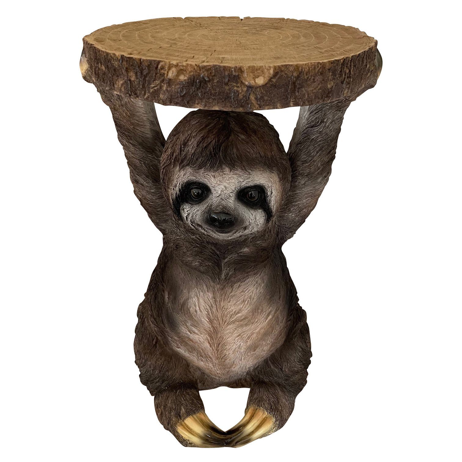 Online-Fuchs Beistelltisch als Faultier mit runder Baumscheibe in Holz Opti günstig online kaufen