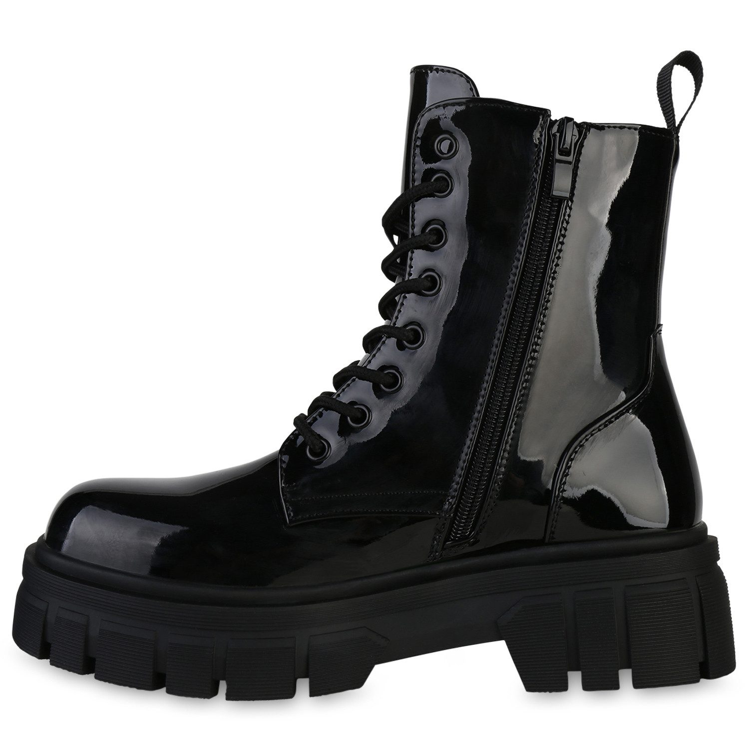 VAN HILL 839121 Plateaustiefelette Damen Stiefeletten Plateau Boots Stiefel günstig online kaufen