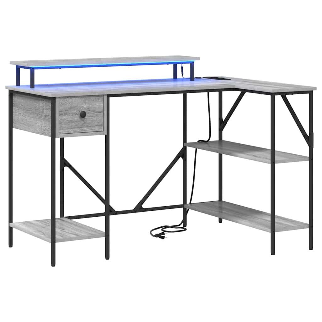 vidaXL Schreibtisch Schreibtisch Graues Sonoma 120 x 79 x 86,5 cm Holzwerkstoff (1-St)