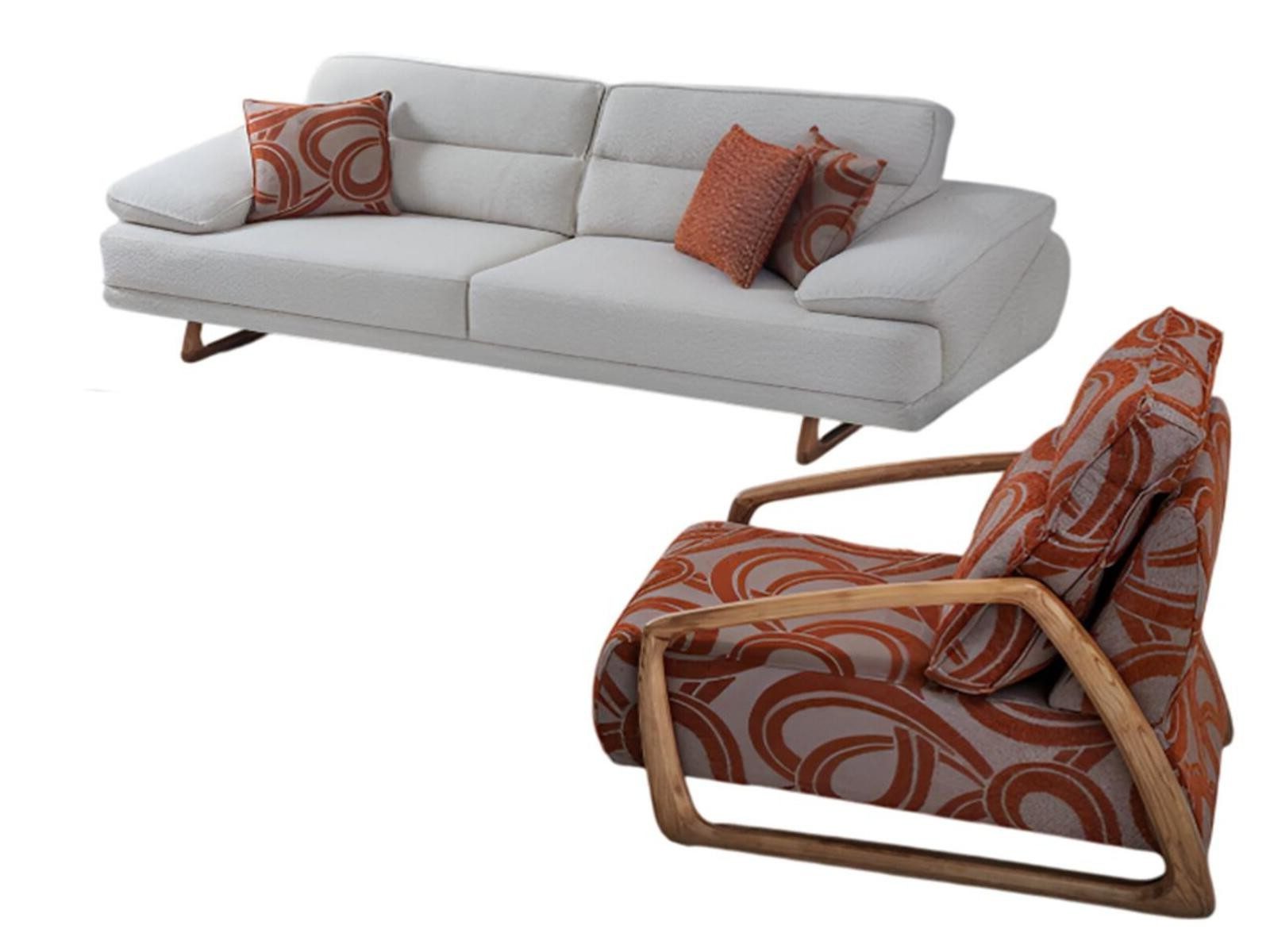 Xlmoebel Polstergarnitur Luxuriöse Designer Sofagarnitur 3-Sitzer für Wohnzimmer, (2-tlg), Made in Europa