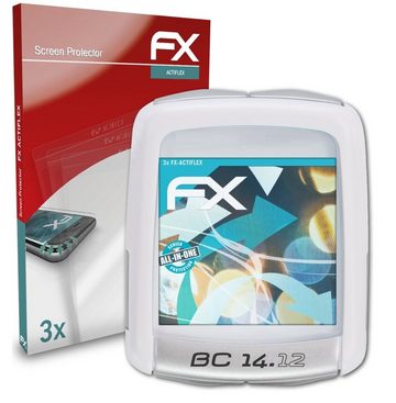 atFoliX Schutzfolie Displayschutzfolie für Sigma BC 14.12, (3 Folien), Ultraklar und flexibel