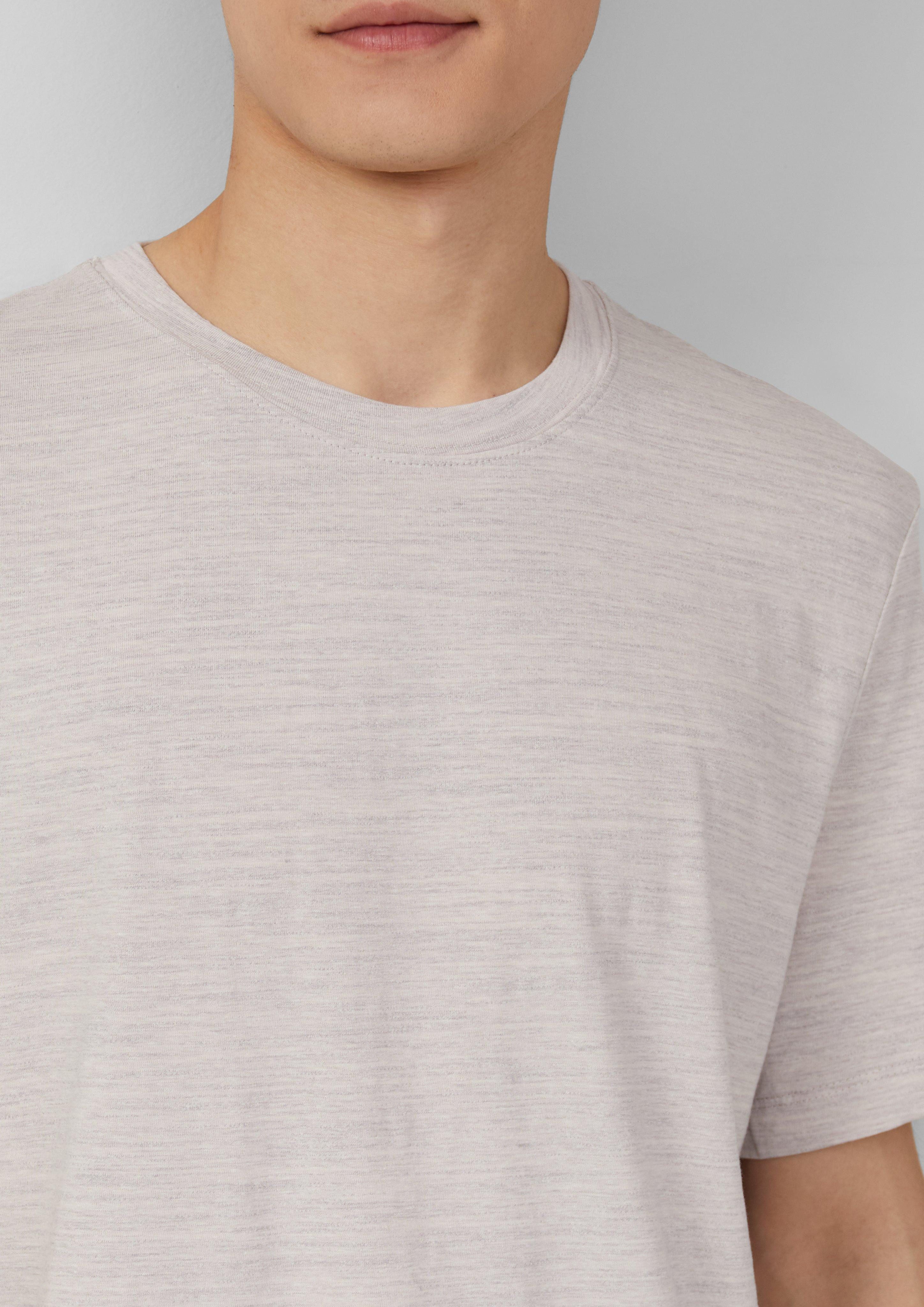 s.Oliver Kurzarmshirt Meliertes T-Shirt aus Baumwollmix günstig online kaufen