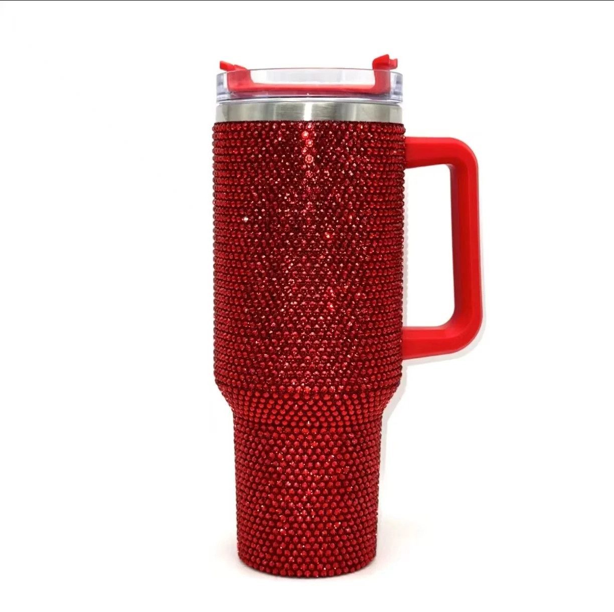 Nagham Ghazal Aswad Coffee-to-go-Becher Diamond Design Термокружка 40oz Edelstahl Isolierbecher Glitzer, Doppelwandige IsolierungMit Griff, Großes Fassungsvermögen