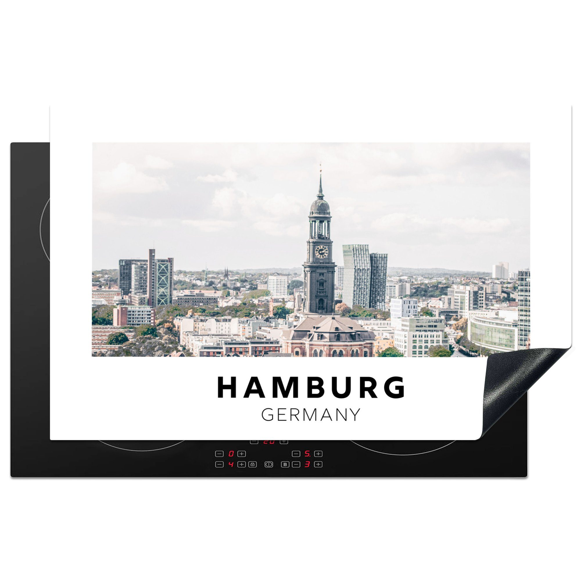 küche, für cm, Herdblende-/Abdeckplatte MuchoWow Induktionskochfeld tlg), Hamburg Huizen, 81x52 - - Deutschland (1 Ceranfeldabdeckung Vinyl, Schutz die