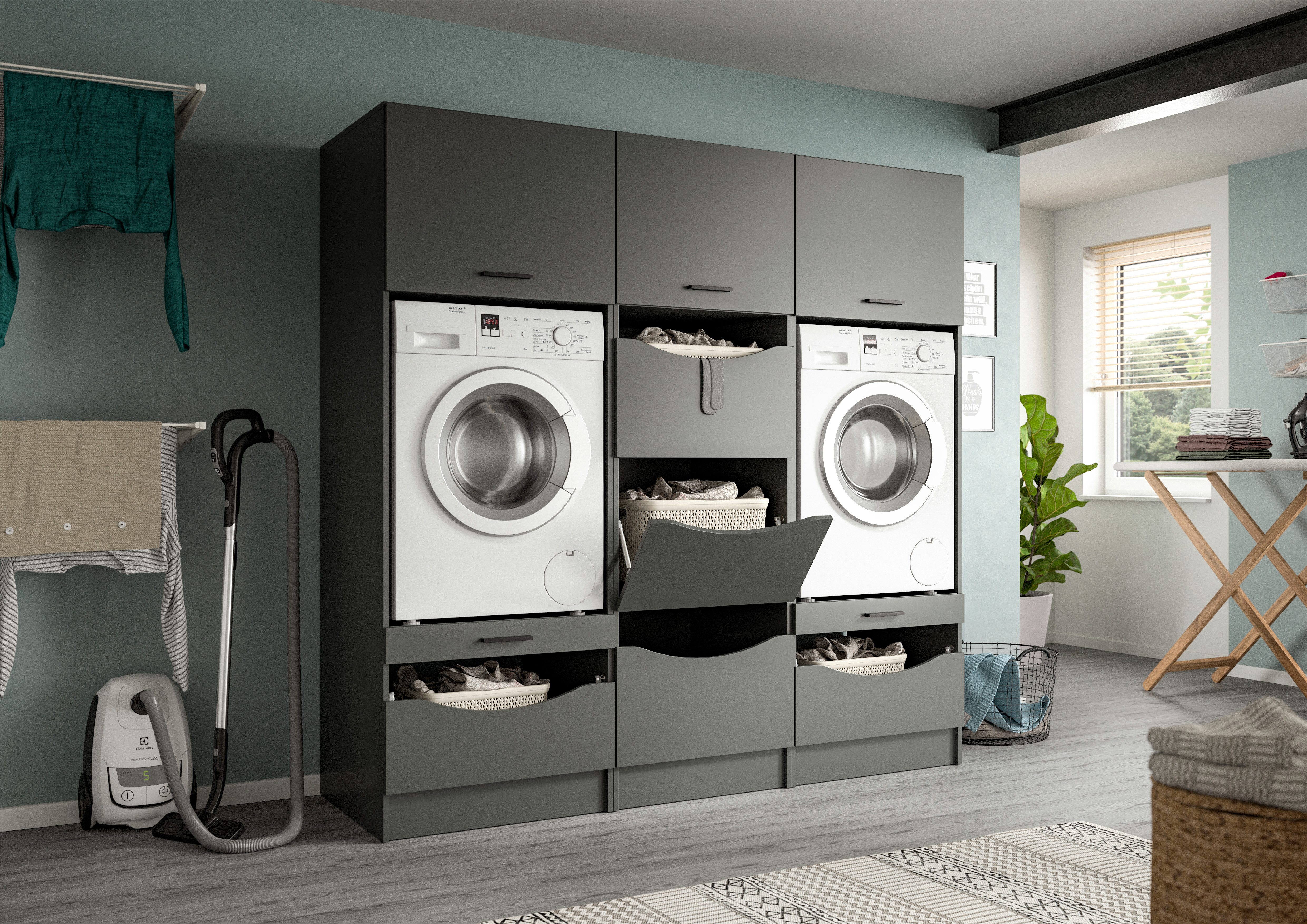 welltime Badmöbel-Set FALAS, TOPSELLER!, 3-teilig, Hauswirtschaftsraum Set, günstig online kaufen